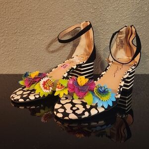 Betsey Johnson Women's Lore Floral Strap Dress Sandals